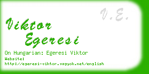 viktor egeresi business card